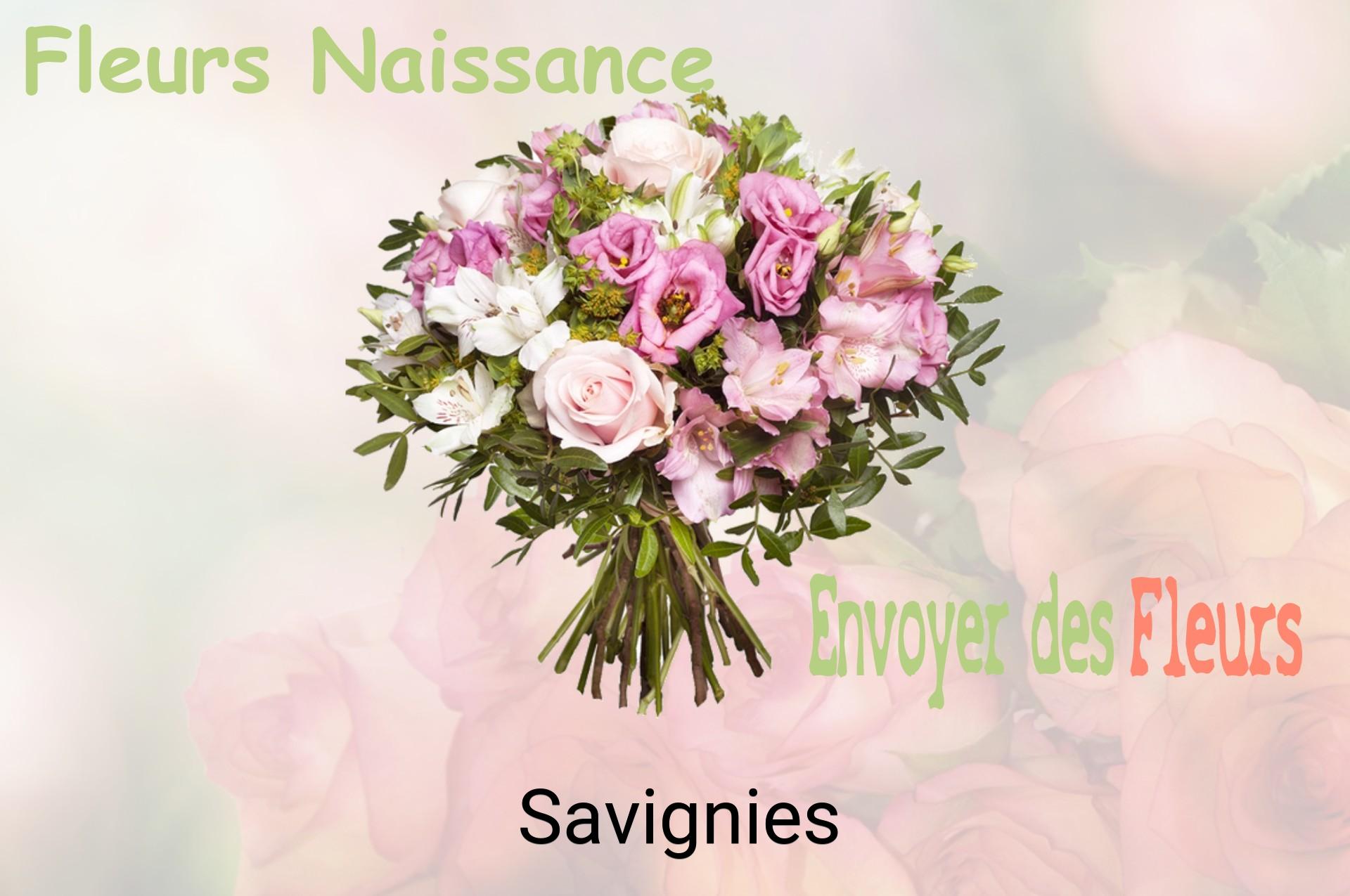 Bouquet de fleurs de naissance livré à Savignies
